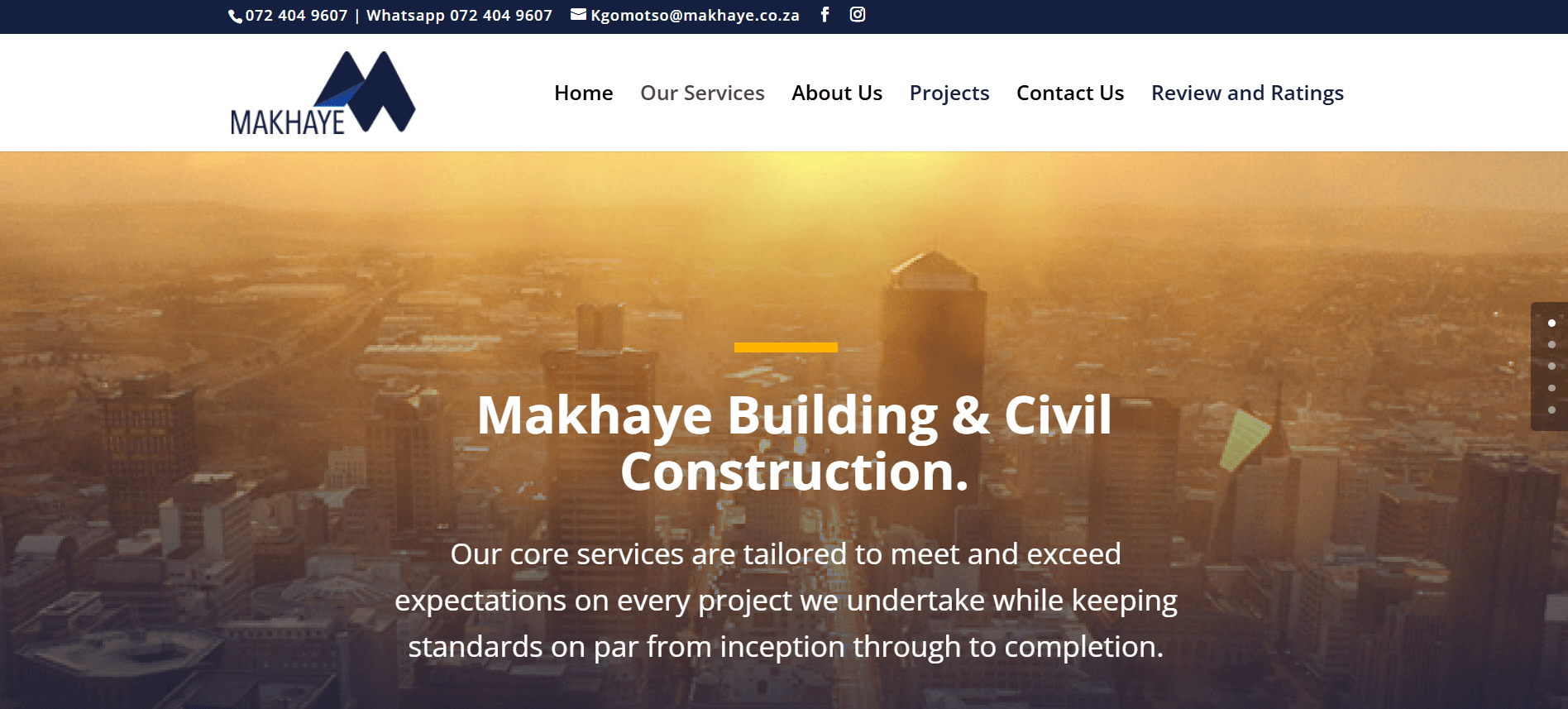 Makhaye Building & Civil website